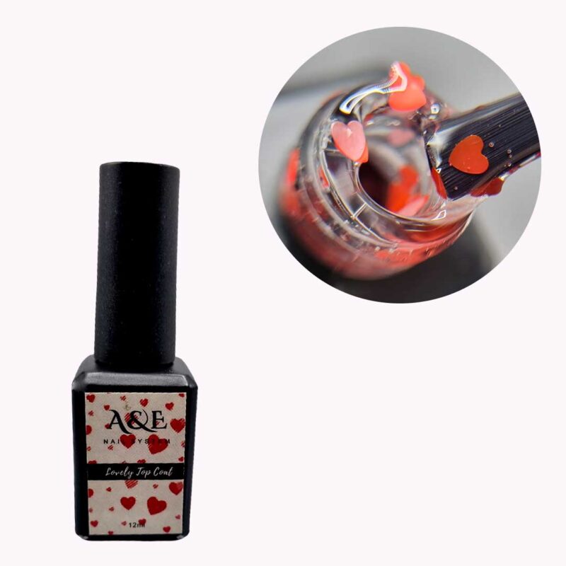 تاپ کات قلبی A&E (Lovely top coat) - لاولی قرمز ae