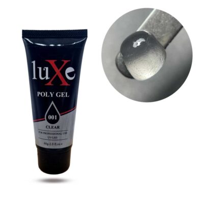 پلی ژل کاشت ناخن لوکسی LUXE 60ml کلیر - کد 01