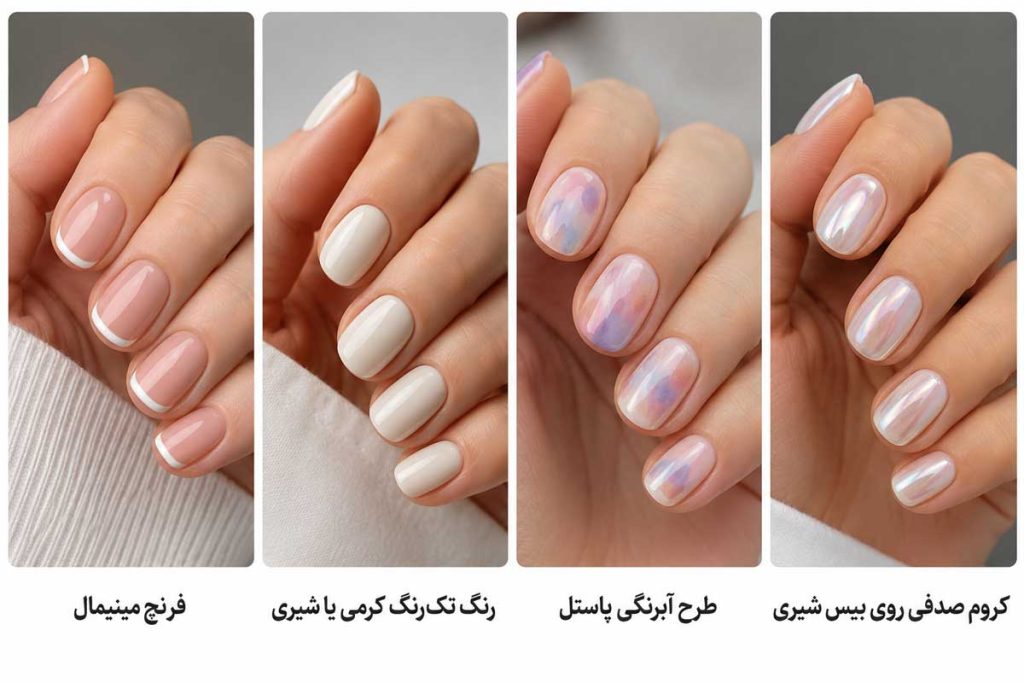طرح ناخن شیک و باکلاس ۱۴۰۵ کوتاه